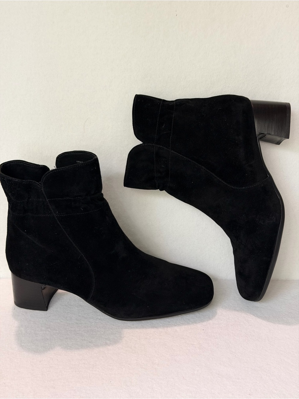 Abeo Orthotic Suede Ankle Booties with Low Block Heel
